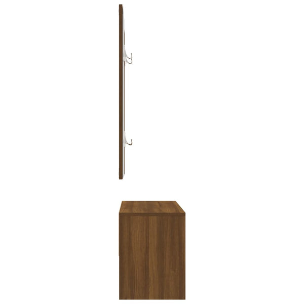 Braune Garderobenserie Sofie (Eiche massiv)
