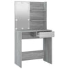 Schminktisch Grau mit LED-Beleuchtung Flintoaca 74,5x40x141cm (Sonoma)