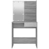 Schminktisch Grau mit LED-Beleuchtung Flintoaca 74,5x40x141cm (Sonoma)