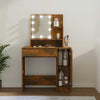 Savutammi Schminktisch mit LED-Beleuchtung Gioni 86,5x35x136cm