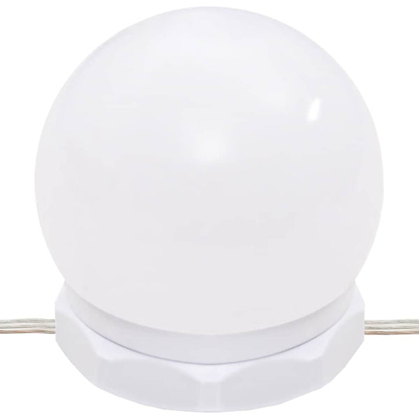 Grauer Schminktisch mit LED-Beleuchtung Gioni 86,5x35x136cm