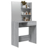 Grauer Schminktisch Nilda 74,5x40x141cm (Sonoma)