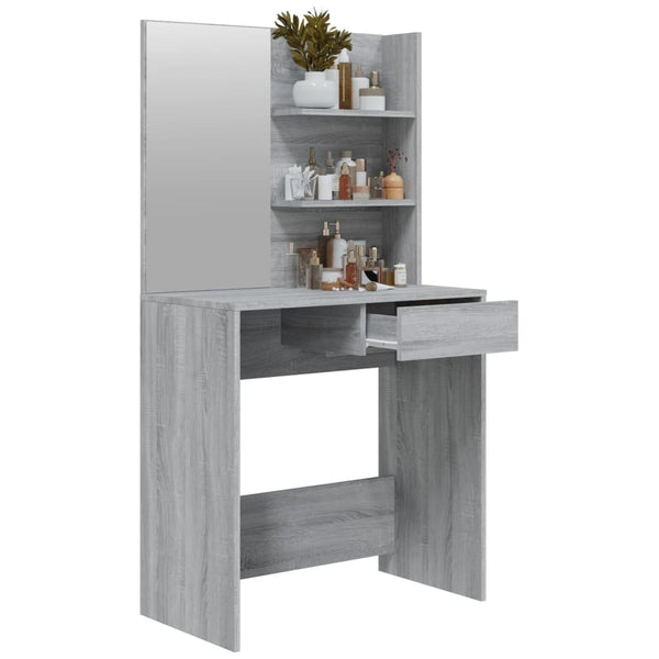 Grauer Schminktisch Nilda 74,5x40x141cm (Sonoma)