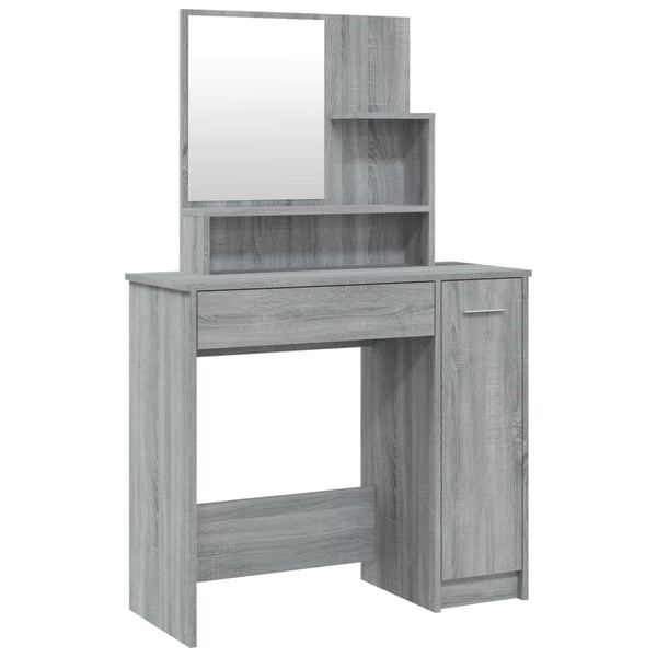 Grauer Schminktisch Simpronia 86,5x35x136cm (Sonoma)