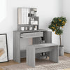Grauer Schminktisch Simpronia 86,5x35x136cm (Sonoma)