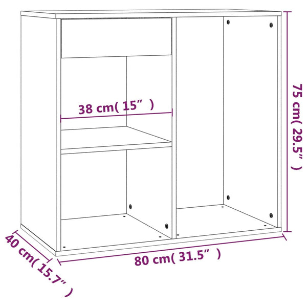 Scarlet grauer Kosmetikschrank 80x40x75cm (Holz)