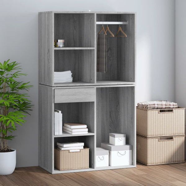 Grauer Kosmetikschrank Frodita 80x40x65cm (Holz)
