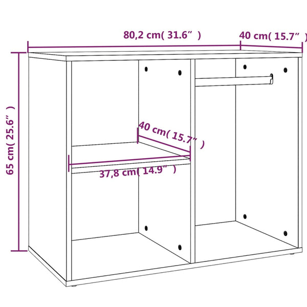 Grauer Kosmetikschrank Frodita 80x40x65cm (Holz)