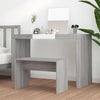 Grauer Schminkhocker Rosario 70x35x45cm (Holz)