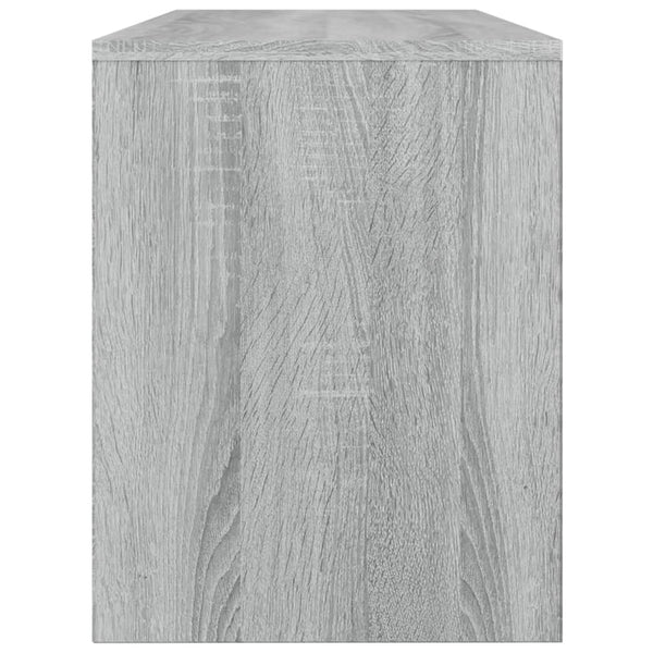 Grauer Schminkhocker Rosario 70x35x45cm (Holz)