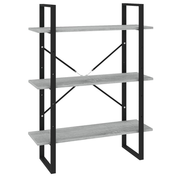 Rindunica graues Bücherregal 80x30x105cm (Holz)