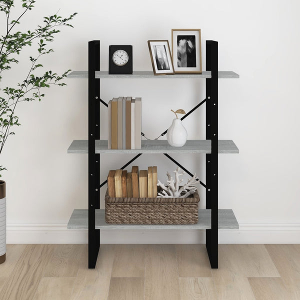 Rindunica graues Bücherregal 80x30x105cm (Holz)