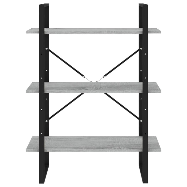 Rindunica graues Bücherregal 80x30x105cm (Holz)