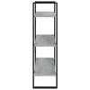 Rindunica graues Bücherregal 80x30x105cm (Holz)