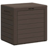 Braune Gartenaufbewahrungstruhe Elvera 58,5x46x55cm (Polypropylen)