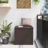 Braune Gartenaufbewahrungstruhe Elvera 58,5x46x55cm (Polypropylen)