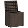 Braune Gartenaufbewahrungstruhe Elvera 58,5x46x55cm (Polypropylen)