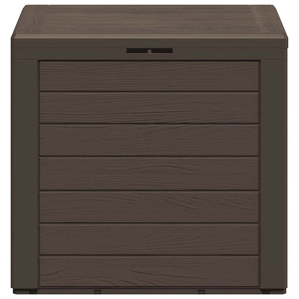 Braune Gartenaufbewahrungstruhe Elvera 58,5x46x55cm (Polypropylen)