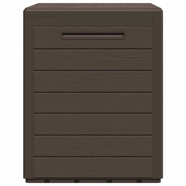 Braune Gartenaufbewahrungstruhe Elvera 58,5x46x55cm (Polypropylen)
