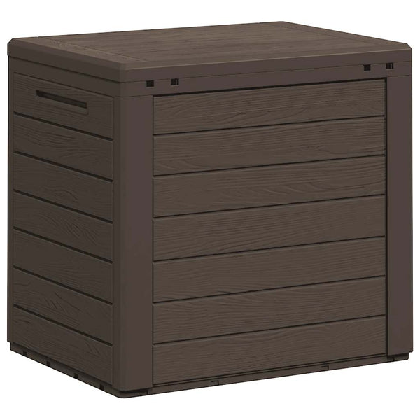 Braune Gartenaufbewahrungstruhe Elvera 58,5x46x55cm (Polypropylen)