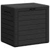 Anthrazitfarbene Garten-Truhenbox Elvera 58,5x46x55cm (Polypropylen)
