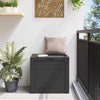 Anthrazitfarbene Garten-Truhenbox Elvera 58,5x46x55cm (Polypropylen)