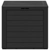 Anthrazitfarbene Garten-Truhenbox Elvera 58,5x46x55cm (Polypropylen)
