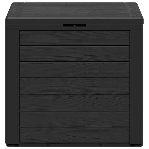Anthrazitfarbene Garten-Truhenbox Elvera 58,5x46x55cm (Polypropylen)