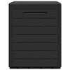 Anthrazitfarbene Garten-Truhenbox Elvera 58,5x46x55cm (Polypropylen)