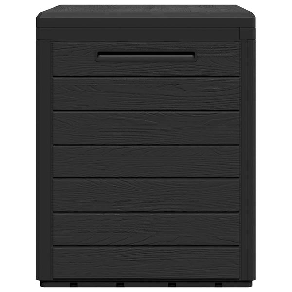 Anthrazitfarbene Garten-Truhenbox Elvera 58,5x46x55cm (Polypropylen)