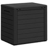 Anthrazitfarbene Garten-Truhenbox Elvera 58,5x46x55cm (Polypropylen)