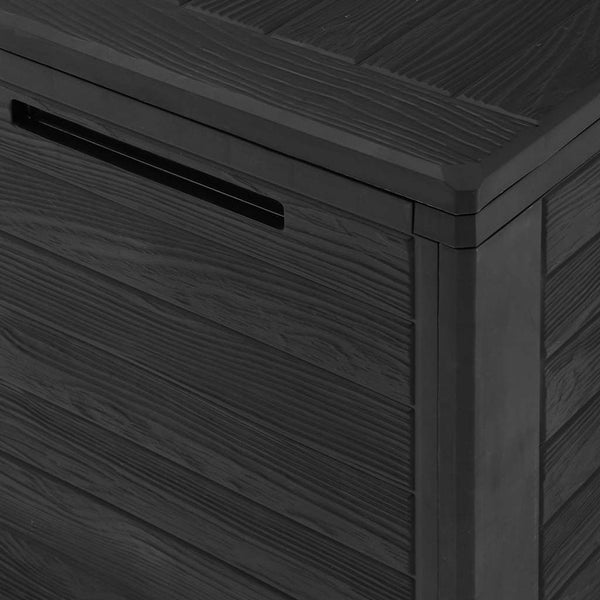 Anthrazitfarbene Garten-Truhenbox Elvera 58,5x46x55cm (Polypropylen)