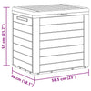 Anthrazitfarbene Garten-Truhenbox Elvera 58,5x46x55cm (Polypropylen)