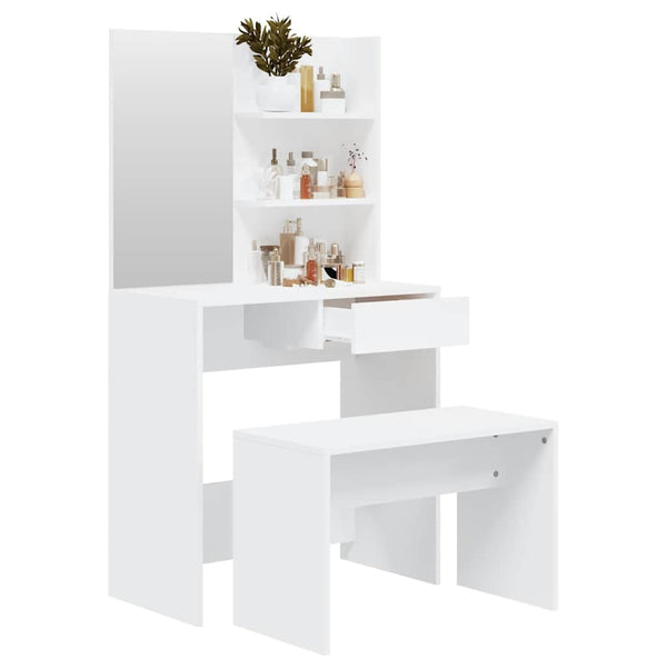 Weißer Schminktisch Thasse 74,5x40x141cm