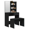 Schminktischset Thasse schwarz 74,5x40x141cm