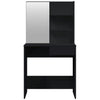 Schminktischset Thasse schwarz 74,5x40x141cm