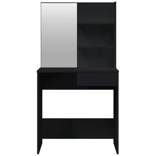 Schminktischset Thasse schwarz 74,5x40x141cm