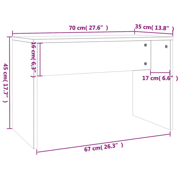 Schminktischset Thasse schwarz 74,5x40x141cm