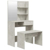 Schminktisch-Set Thasse, betongrau, 74,5x40x141cm