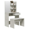 Schminktisch-Set Thasse, betongrau, 74,5x40x141cm