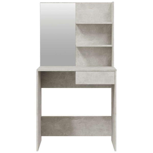 Schminktisch-Set Thasse, betongrau, 74,5x40x141cm
