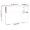 Schminktisch-Set Thasse, betongrau, 74,5x40x141cm