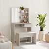 Schminktisch-Set Thasse, betongrau, 74,5x40x141cm
