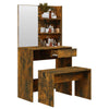 Räuchereiche Schminktisch-Set Thasse 74,5x40x141cm