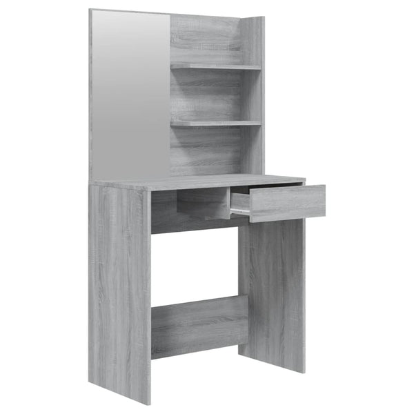 Graues Schminktisch-Set Thasse 74,5x40x141cm