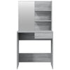 Graues Schminktisch-Set Thasse 74,5x40x141cm