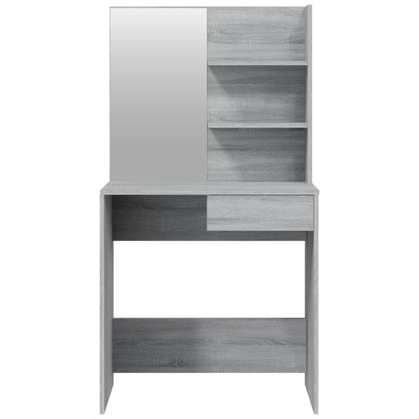 Graues Schminktisch-Set Thasse 74,5x40x141cm