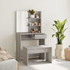 Graues Schminktisch-Set Thasse 74,5x40x141cm