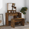 Spiegeltisch-Set Petruneac aus Rauchereiche 86,5x35x136cm