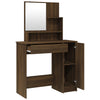 Schminktisch-Set aus brauner Eiche Petruneac 86,5x35x136cm
